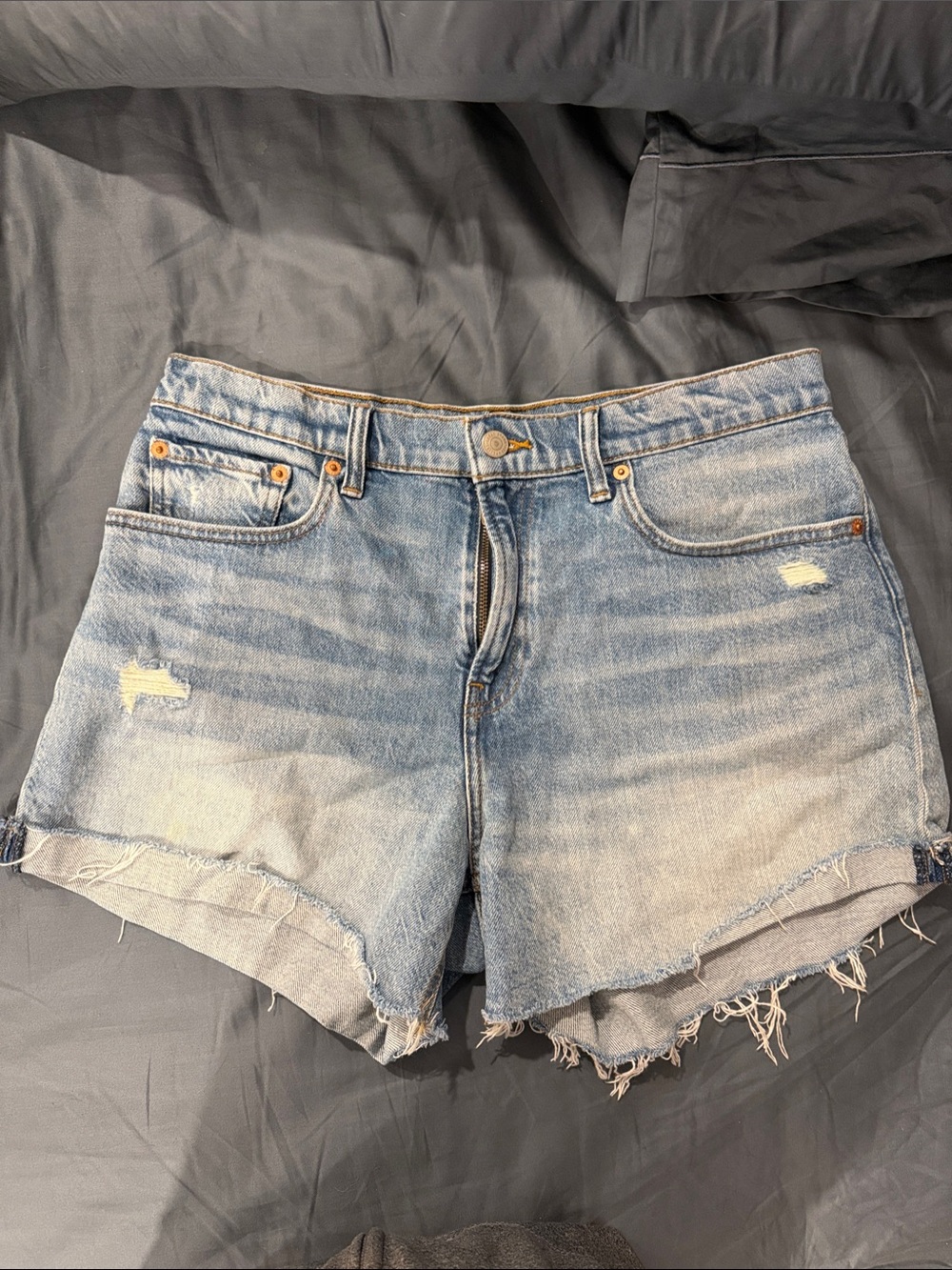 Lucky Brand Light Blue Distressed Denim Shorts